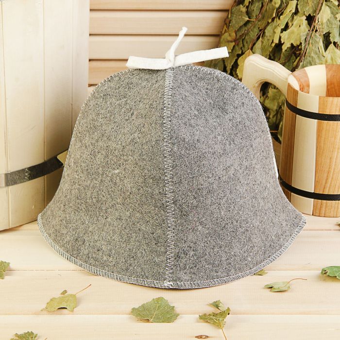 

Шапка для бани Добропаровъ Классика Р00011560 onesize серый, Классика