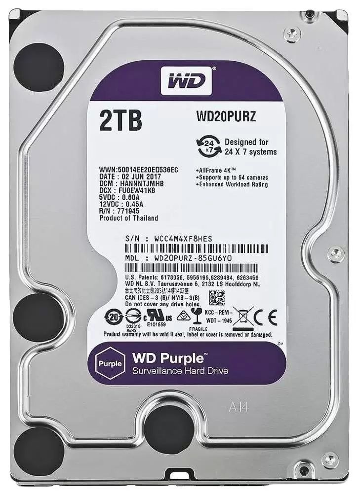 

Жесткий диск WD 2 ТБ (WD22PURZ)