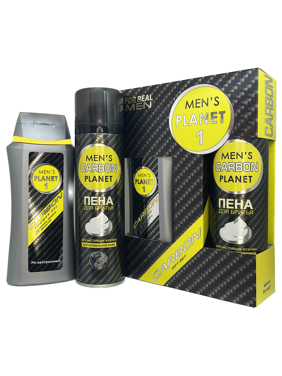 Набор мужской Фестива Mens Planet Carbon 1 Шампунь 250мл и Пена для бритья 200мл набор для ванны банные штучки пена и соль с ароматом фруктов