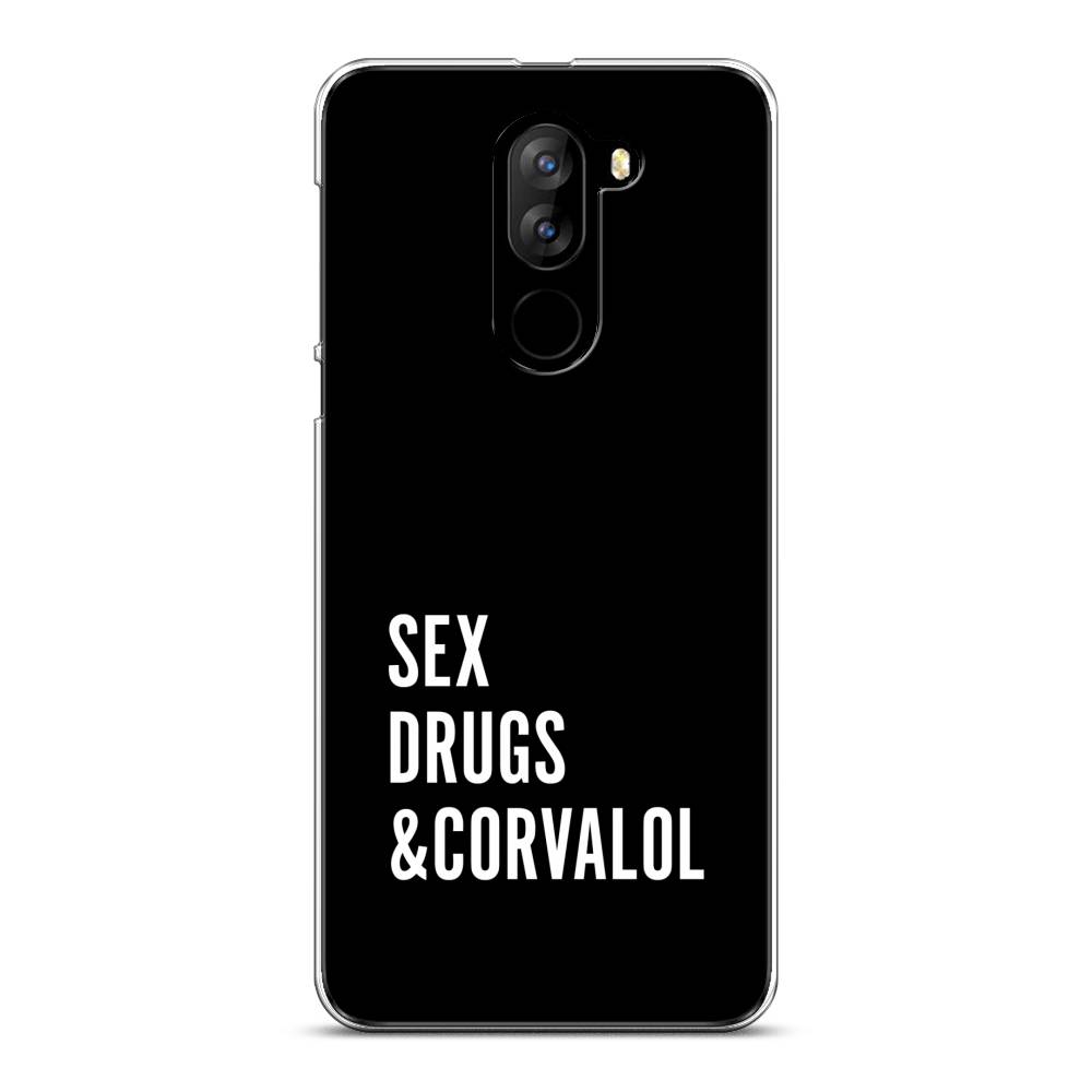 

Чехол на Doogee X60L "Corvalol", Черный;серый;белый, 220550-6