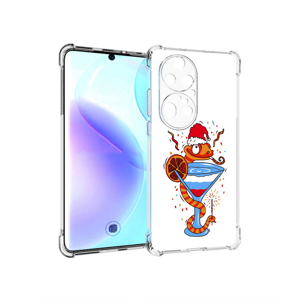 

Чехол MyPads Tocco для Huawei P50 Pro змейка, Прозрачный, Tocco