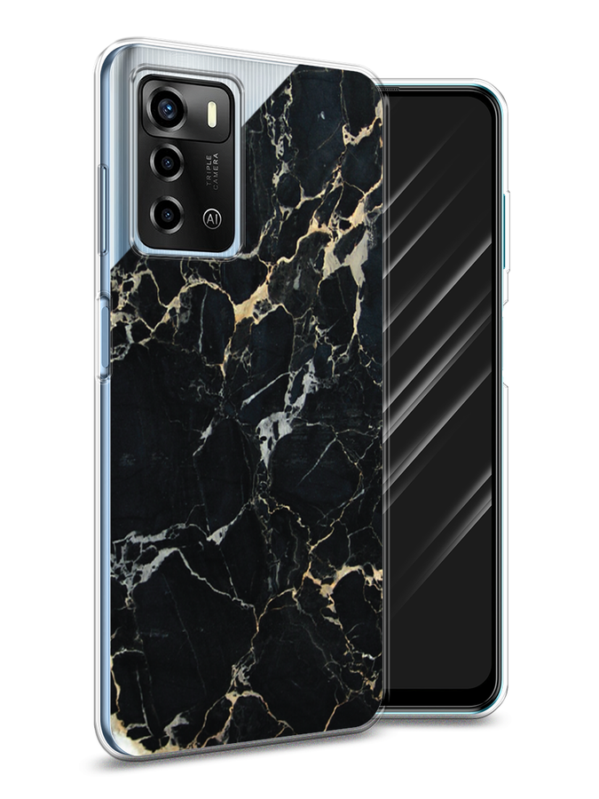 

Чехол Awog на ZTE Blade A72 / ЗТЕ Блэйд A72 "Черный мрамор уголок", Разноцветный, 135450-3