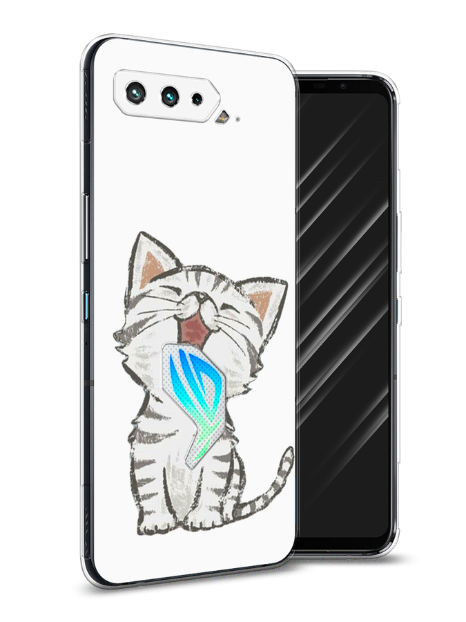 

Чехол Awog на Asus ROG Phone 5S "Котенок рисованный", Серый;белый, 44550-1