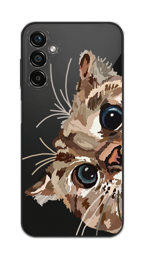 

Чехол на Samsung Galaxy A25 5G "Любопытный кот", Коричневый;синий;черный, 2108550-1