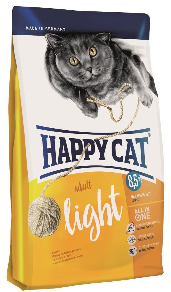 фото Сухой корм для кошек happy cat fit & well light, облегченный, домашняя птица, 10кг