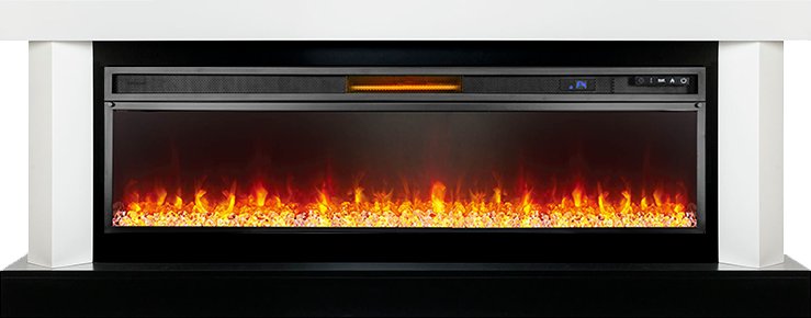 

Каминокомплект Vancouver 60 - Белый с черным с очагом Vision 60 LED