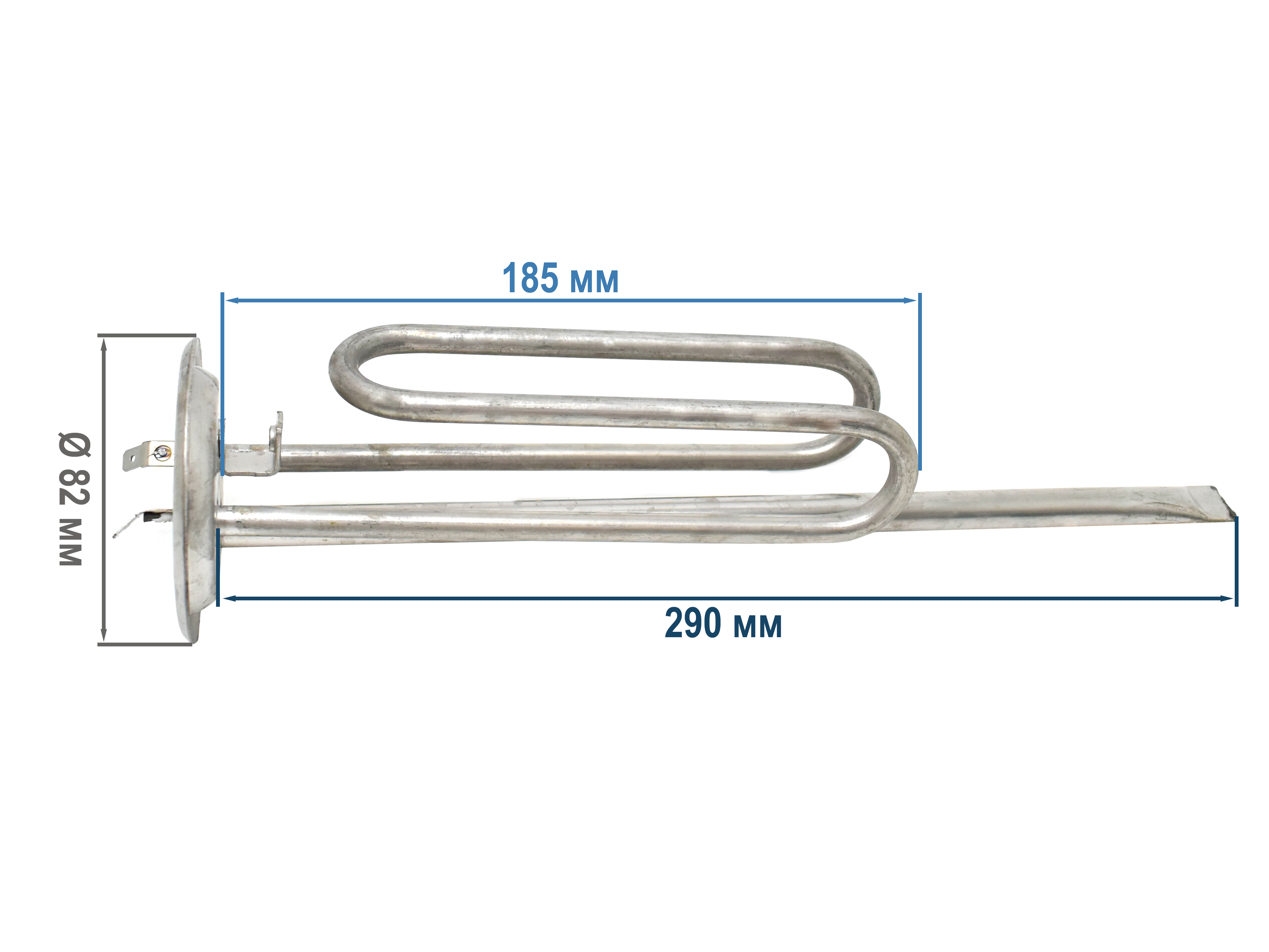 

ТЭН (нагревательный элемент) для водонагревателя, EKPARTS 066078 RF 1500W M6 D82mm, Серый, 066078