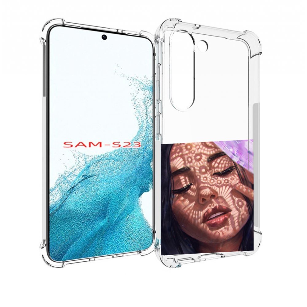

Чехол MyPads девушка-под-кружевами женский для Samsung Galaxy S23, Прозрачный, Tocco