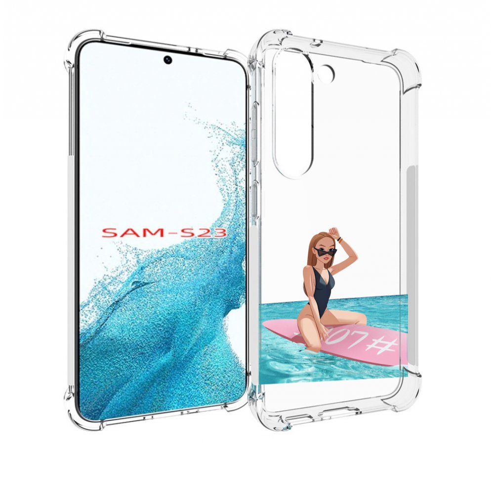 

Чехол MyPads девушка-на-серфе женский для Samsung Galaxy S23, Прозрачный, Tocco