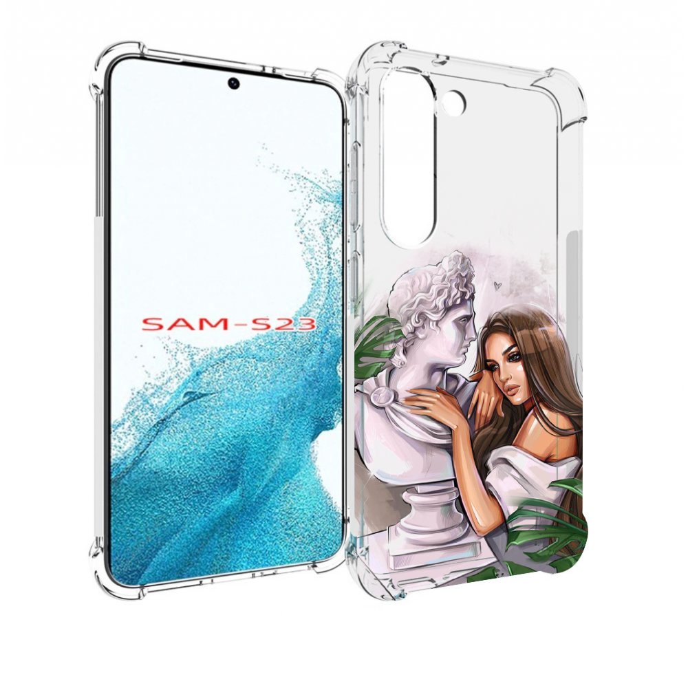 

Чехол MyPads девушка-модель-со-статуей женский для Samsung Galaxy S23, Прозрачный, Tocco