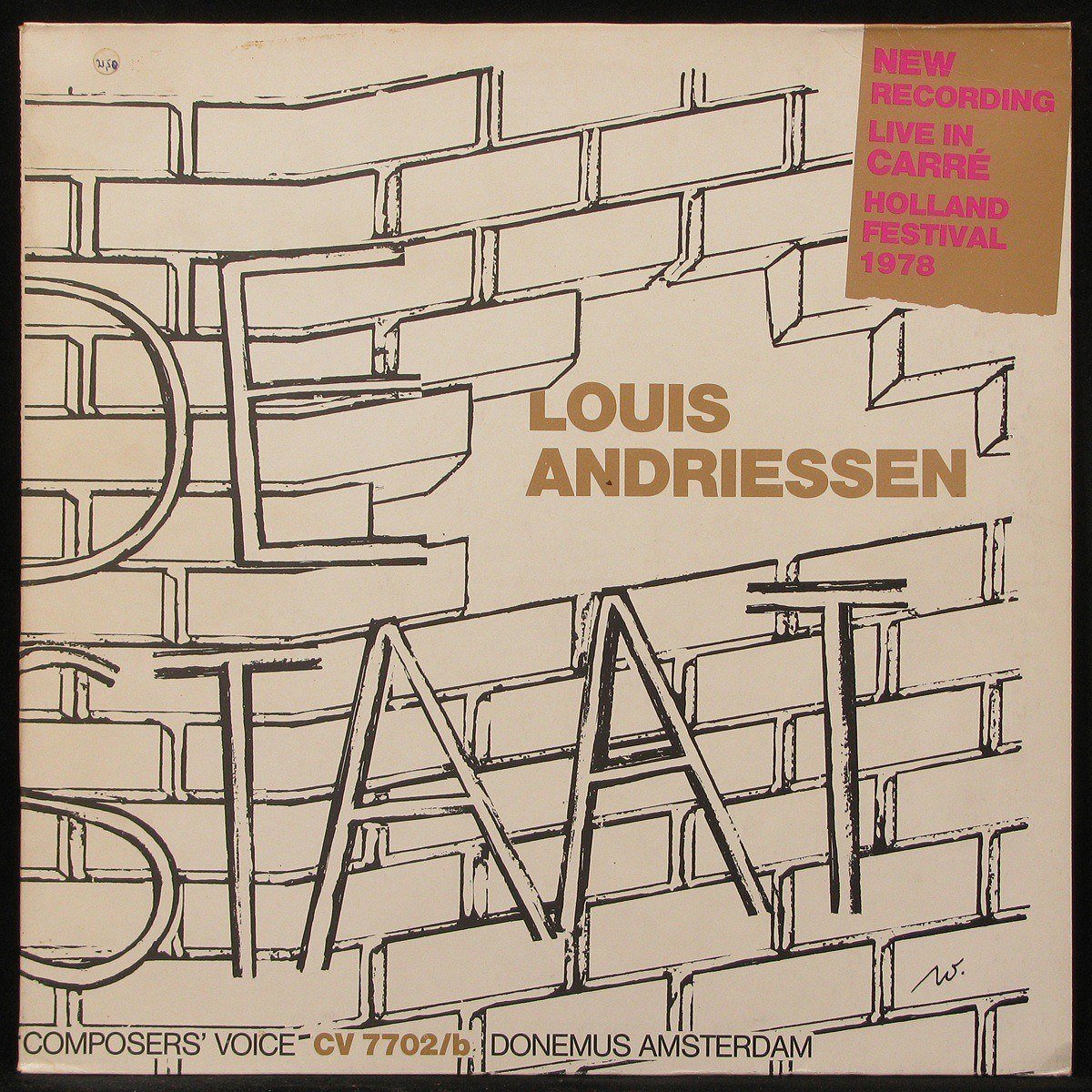

LP Louis Andriessen - De Staat (club edition) Composers' Voice (300468)