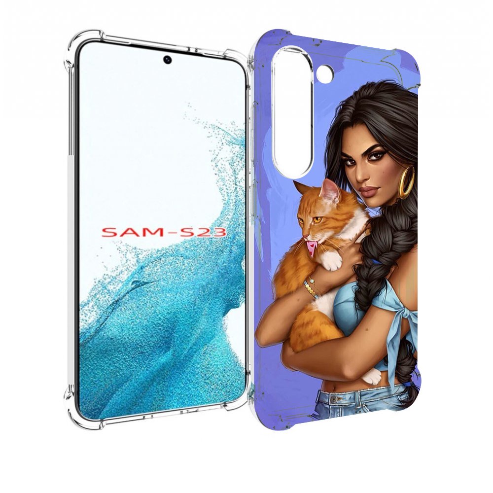 

Чехол MyPads девушка-красивая-с-синим-фоном женский для Samsung Galaxy S23, Прозрачный, Tocco