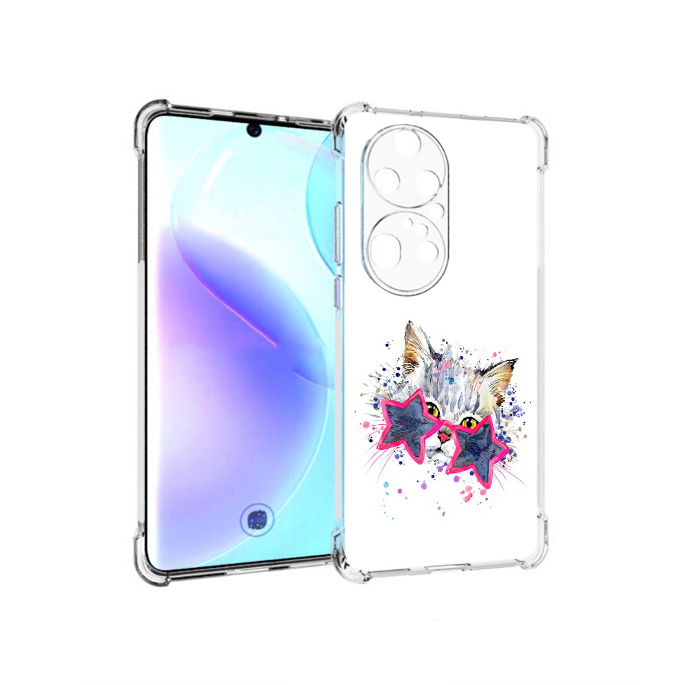 

Чехол MyPads Tocco для Huawei P50 Pro звездные очки, Прозрачный, Tocco