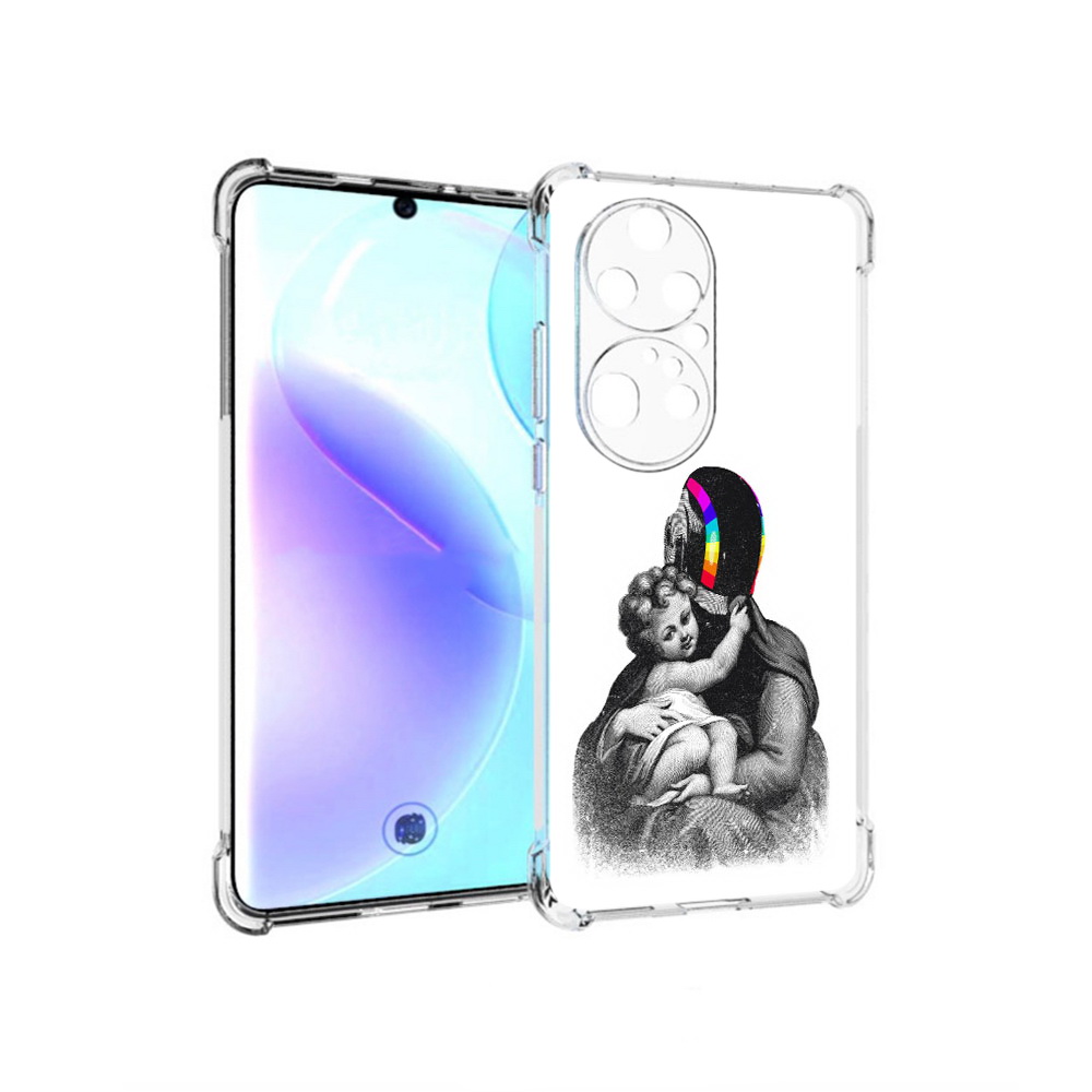 

Чехол MyPads Tocco для Huawei P50 Pro защитник в шлеме, Прозрачный, Tocco