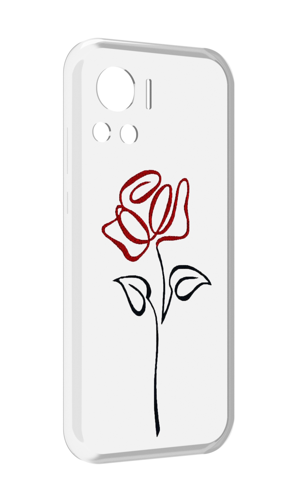 

Чехол MyPads цветок в одну линию для Motorola Edge 30 Ultra, Прозрачный, Tocco