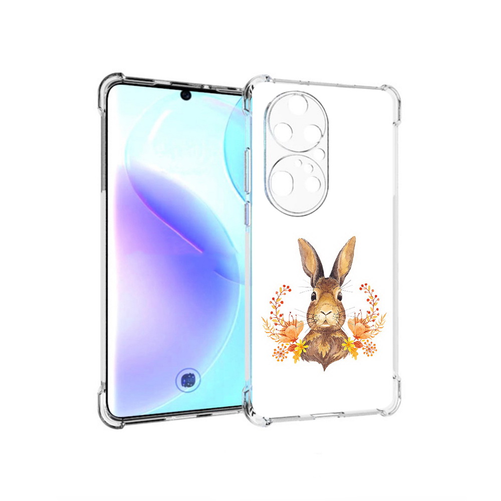 

Чехол MyPads Tocco для Huawei P50 Pro зайка в цветах, Прозрачный, Tocco