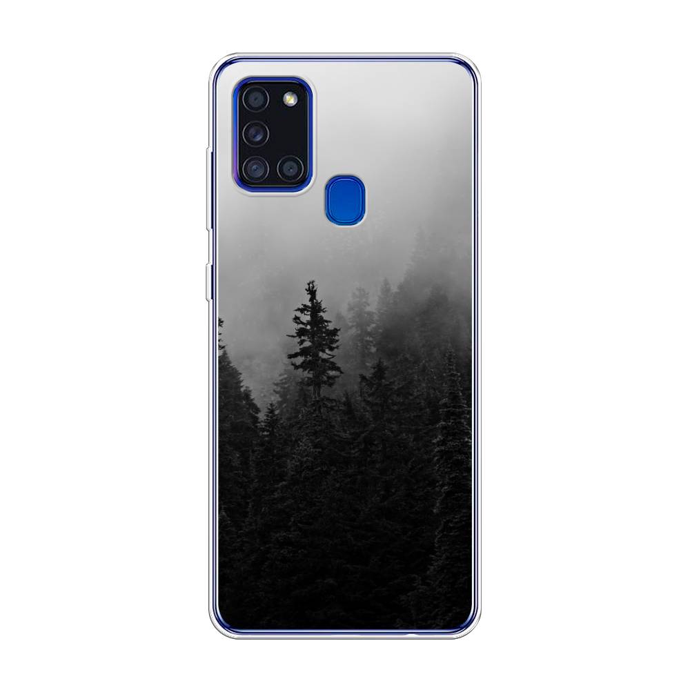

Чехол на Samsung Galaxy A21s "Туманный лес", Серый;черный, 2100250-2