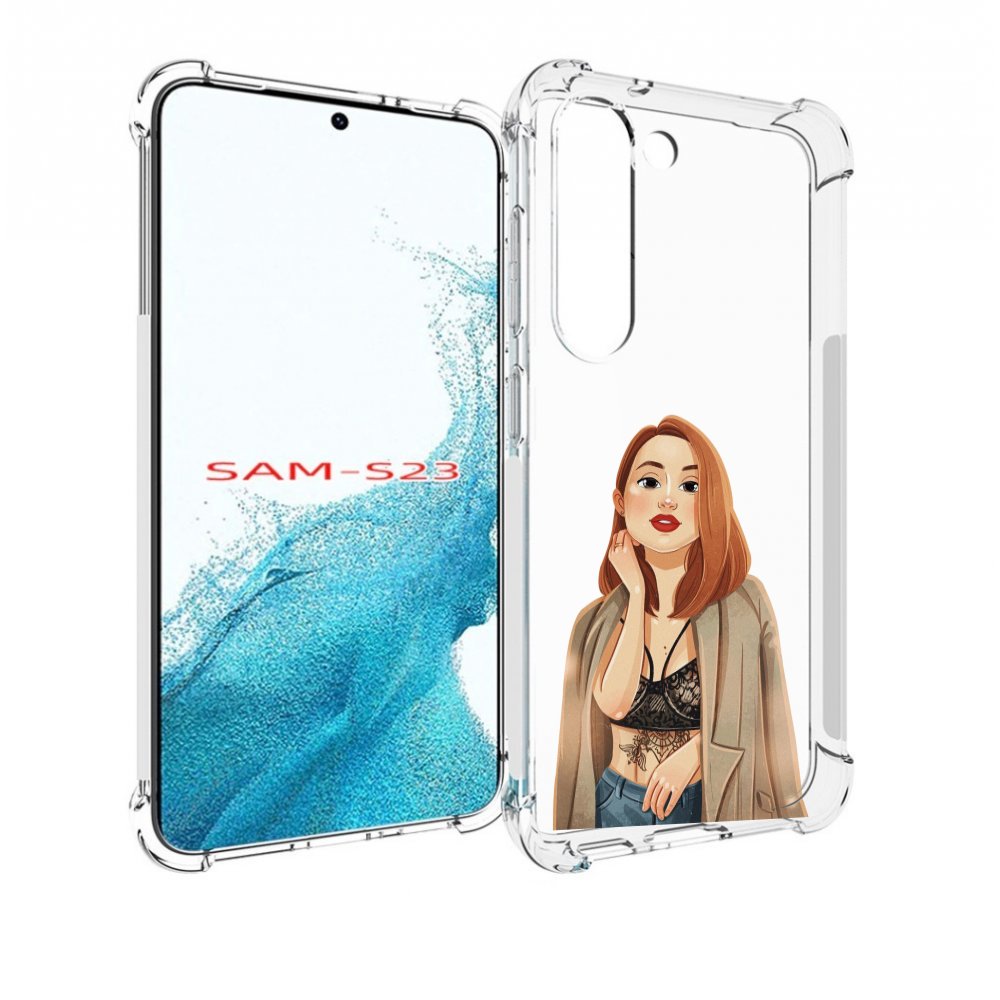 

Чехол MyPads девушка-в-кружевном-2 для Samsung Galaxy S23, Прозрачный, Tocco