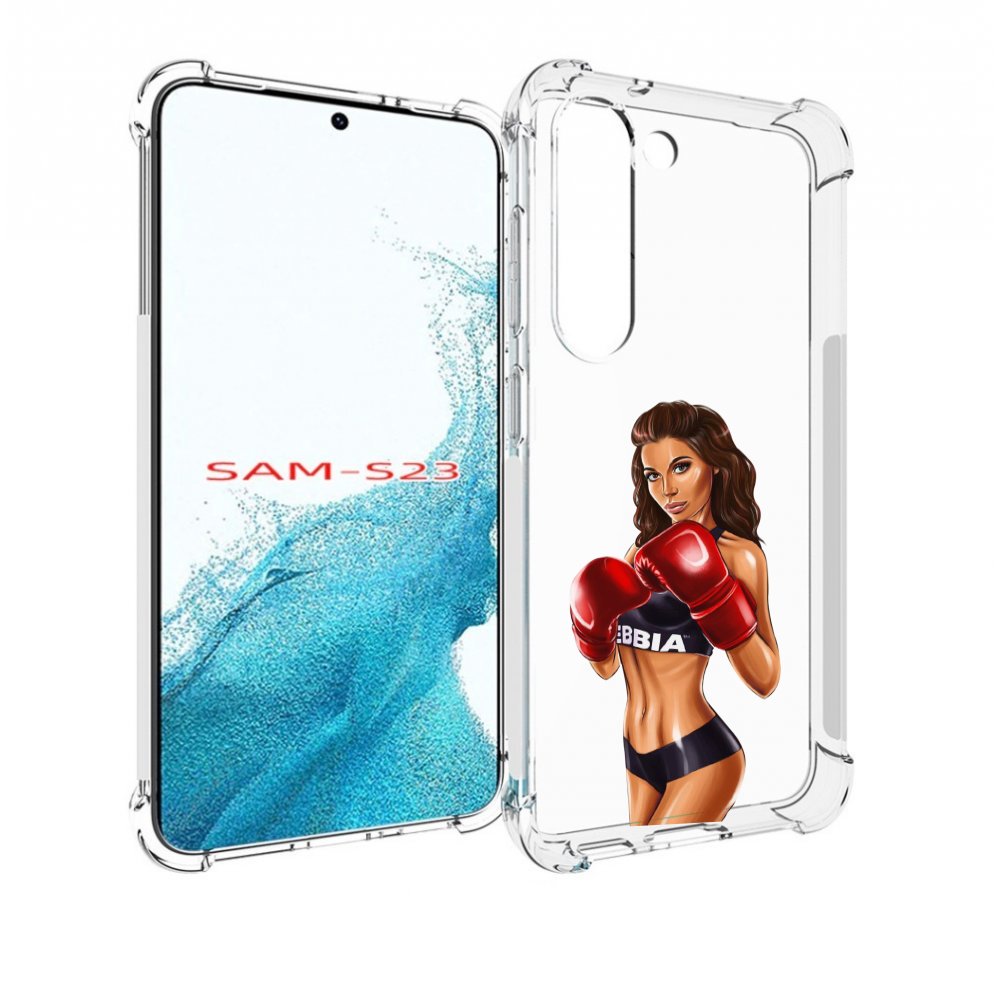 

Чехол MyPads девушка-в-боксерских-перчатках женский для Samsung Galaxy S23, Прозрачный, Tocco