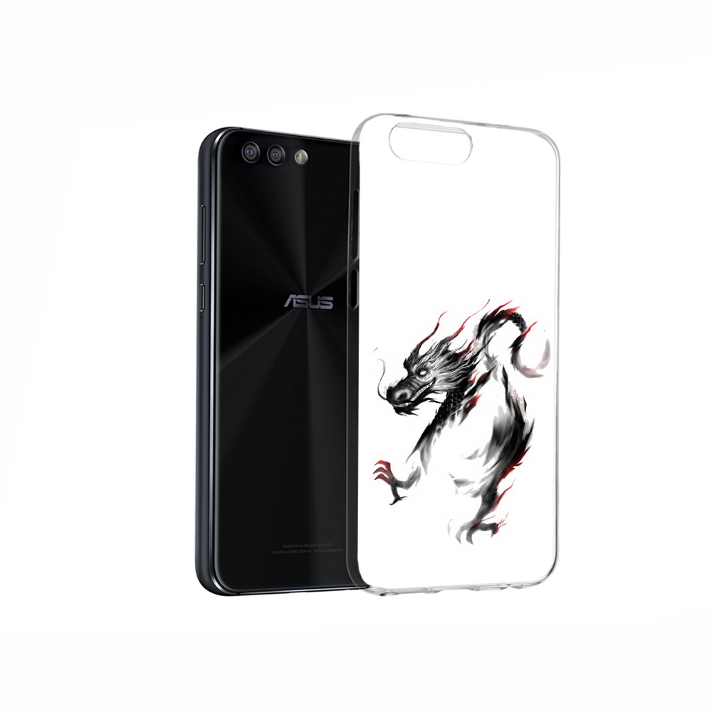

Чехол MyPads Tocco для Asus ZenFone 4 черный дракон, Прозрачный, Tocco