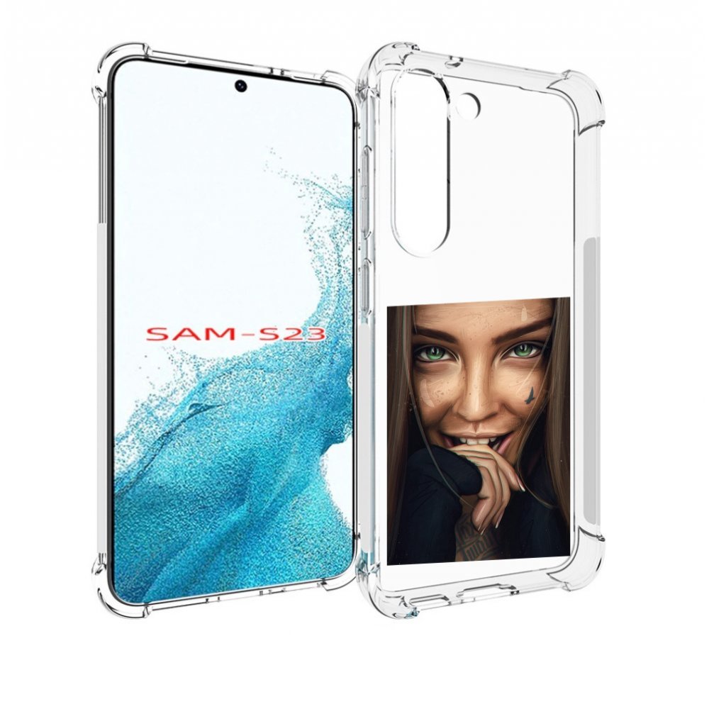 

Чехол MyPads девушка улыбается женский для Samsung Galaxy S23, Прозрачный, Tocco