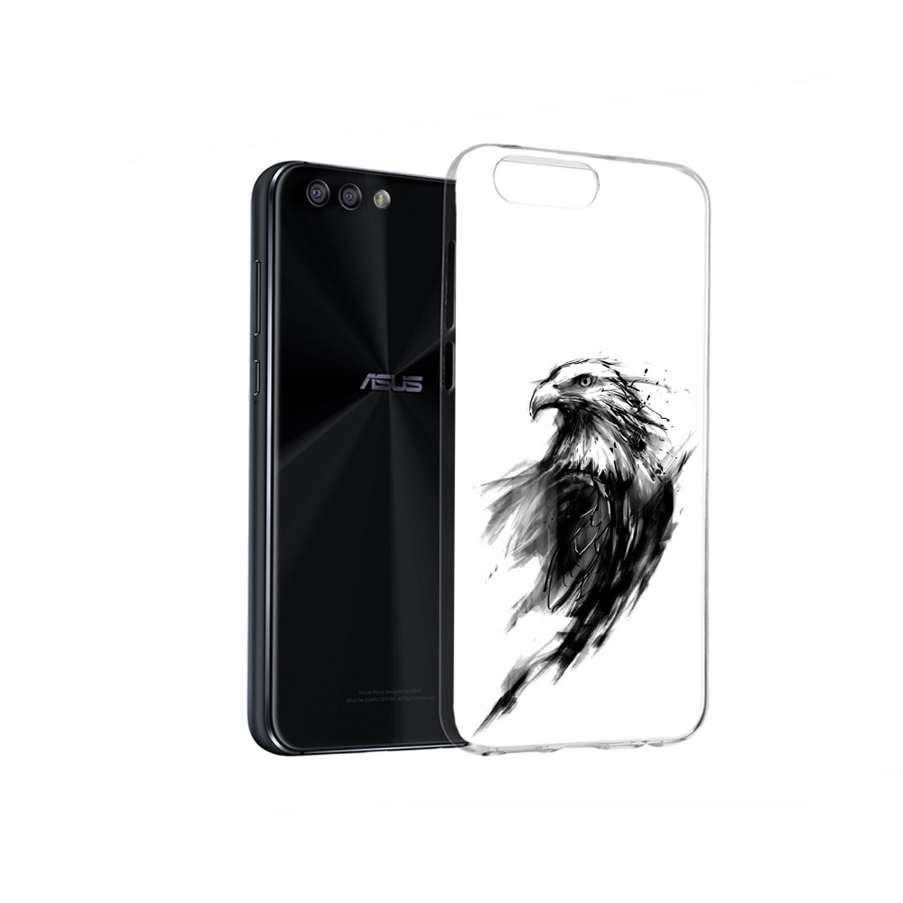 

Чехол MyPads Tocco для Asus ZenFone 4 чб птица, Прозрачный, Tocco