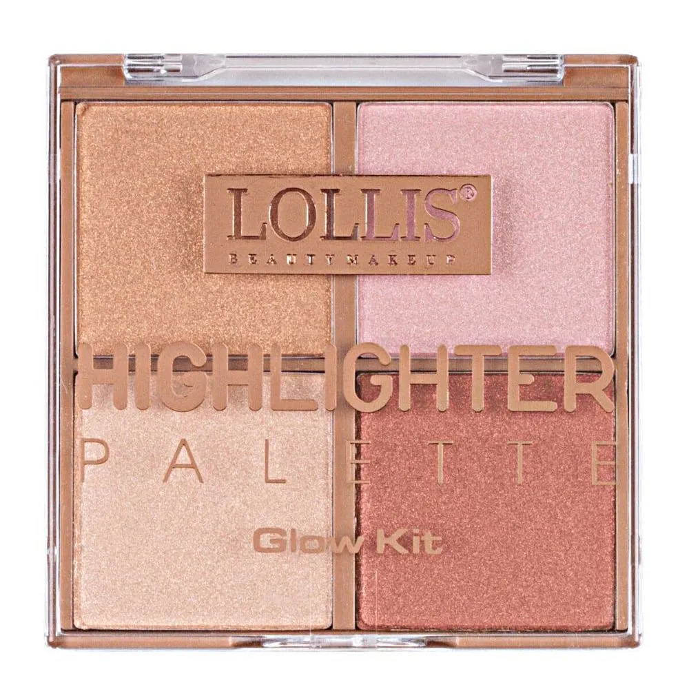 

Хайлайтер для лица LOLLIS Highlighter Palette 4 Colors 03 28г Меркер Косметика, Разноцветный, LOLLIS