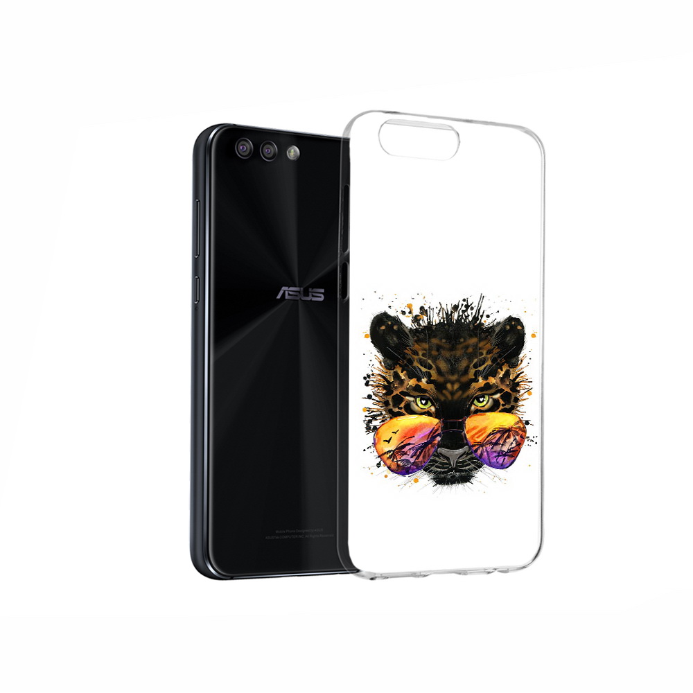 Чехол MyPads Tocco для Asus ZenFone 4 тропический леопард