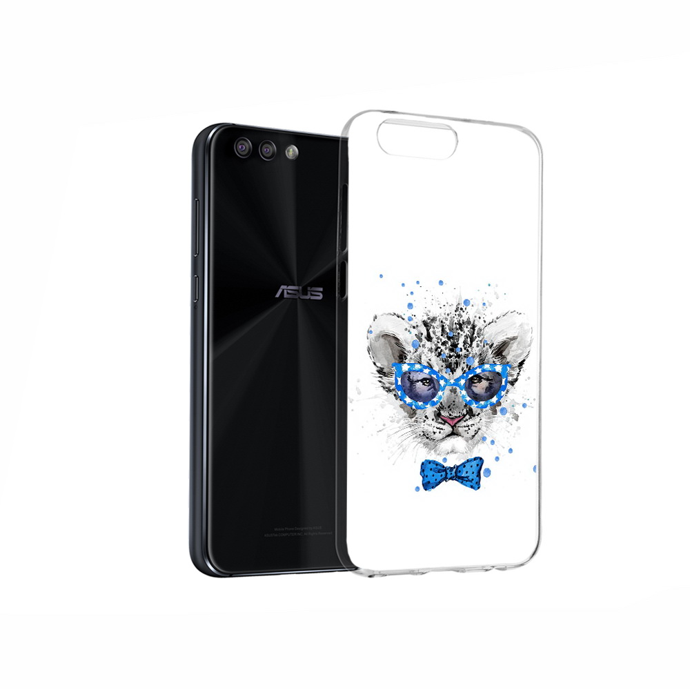 

Чехол MyPads Tocco для Asus ZenFone 4 тигренок с бабочкой, Прозрачный, Tocco