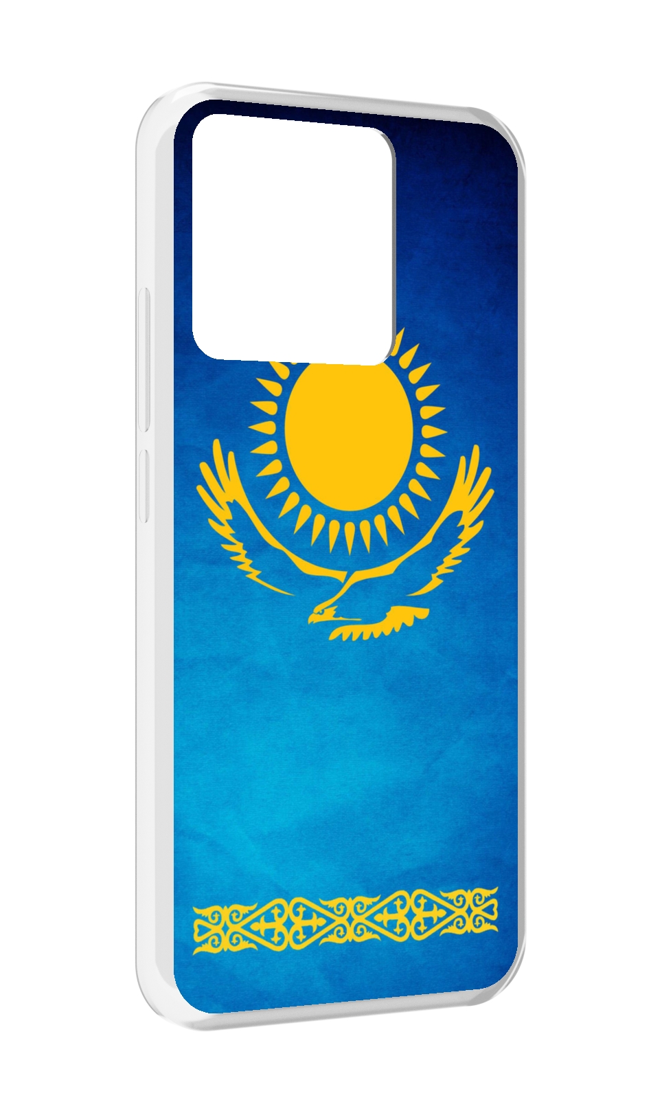 

Чехол MyPads Tocco для Xiaomi Redmi 10A герб и флаг казахстана, Прозрачный, Tocco