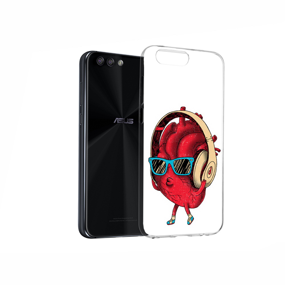 

Чехол MyPads Tocco для Asus ZenFone 4 слушай сердце, Прозрачный, Tocco