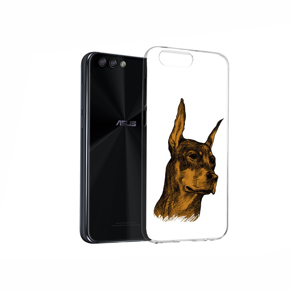 

Чехол MyPads Tocco для Asus ZenFone 4 скетч доберман, Прозрачный, Tocco