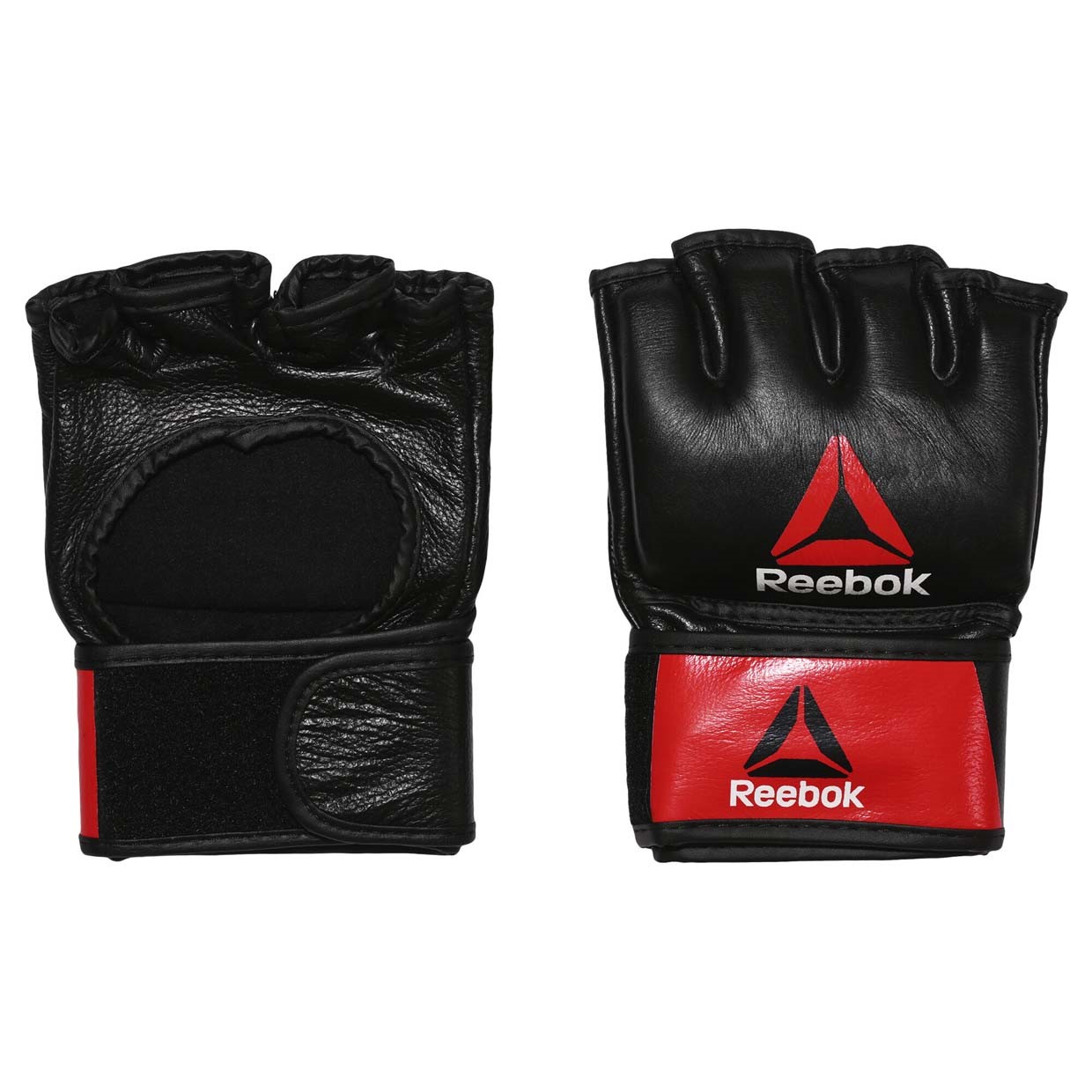 фото Перчатки для фитнеса reebok combat leather, black, m