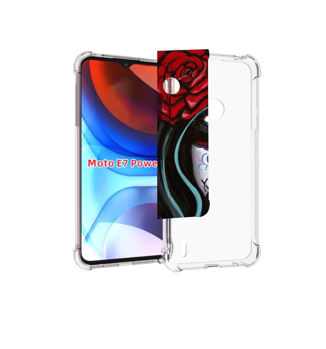 

Чехол MyPads девушка в масочке расписная женский для Motorola Moto E7 Power, Прозрачный, Tocco