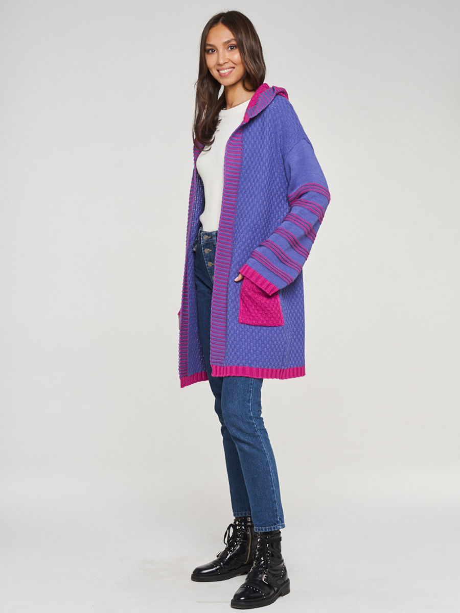

Кардиган женский BE YOU BY192-14018 фиолетовый 48 RU, BY192-14018