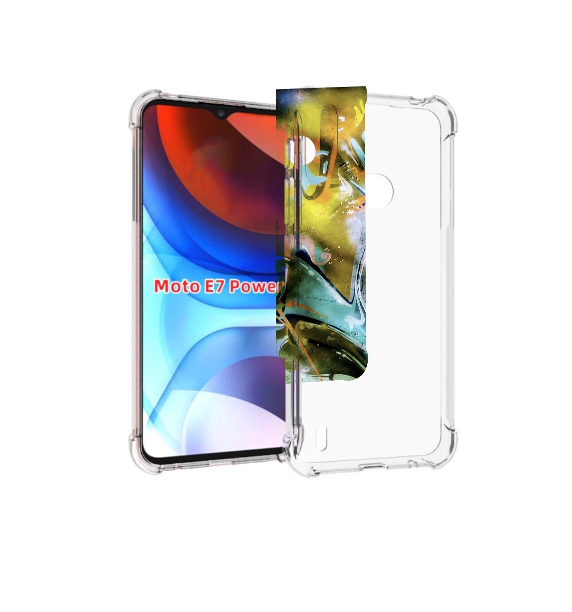 

Чехол MyPads граффити-хаос для Motorola Moto E7 Power, Прозрачный, Tocco