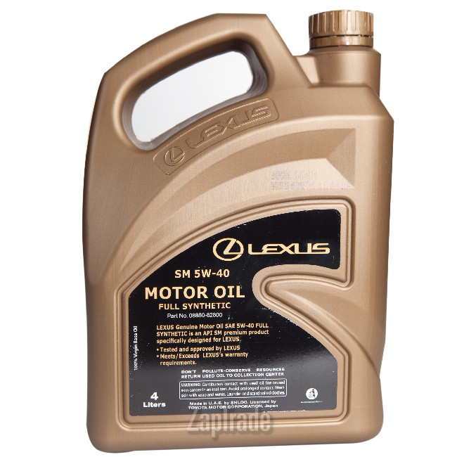 фото Моторное масло lexus motor oil sm 5w40 4 л