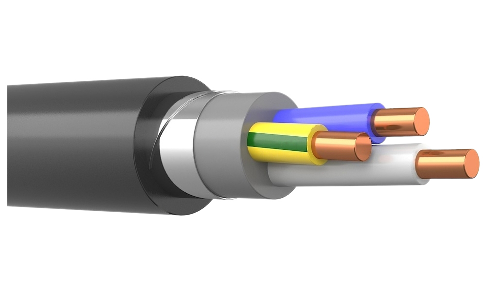 

Кабель силовой бронированный ВБШвнг(А) -LS 3х4 ок-0,66 Кабэкс, Черный