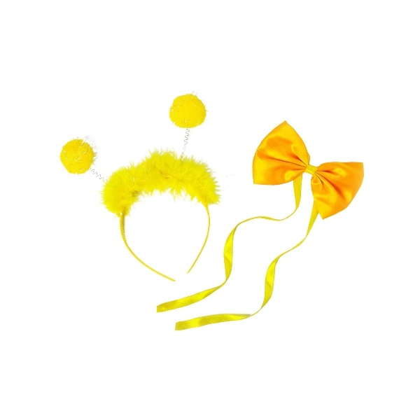 

Карнавальный набор Помпушки 2 предмета: ободок бабочка цвет жёлтый 1393653, Желтый