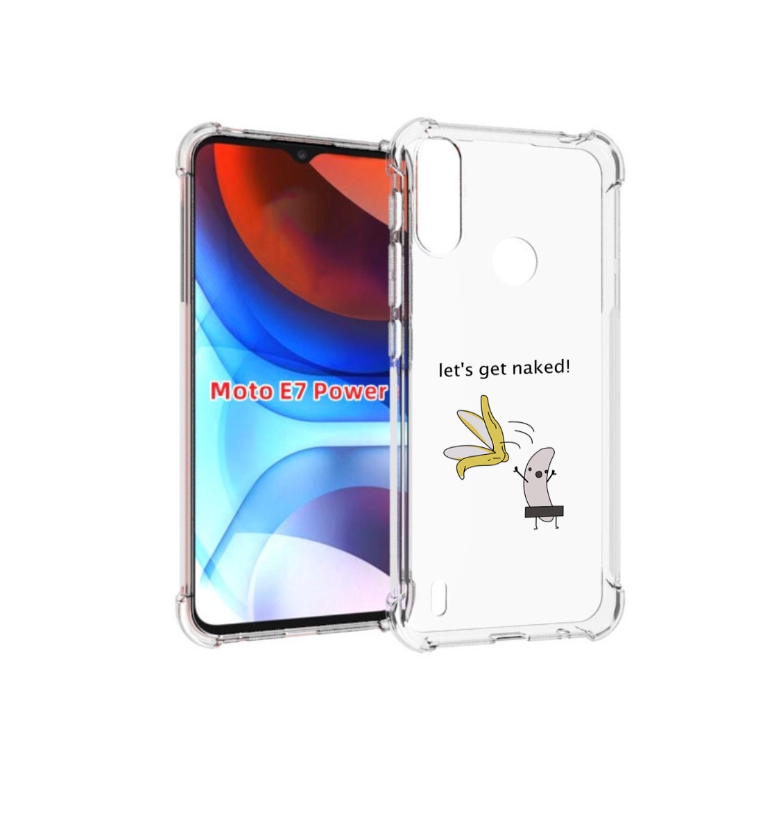 

Чехол MyPads голый-банан для Motorola Moto E7 Power, Прозрачный, Tocco