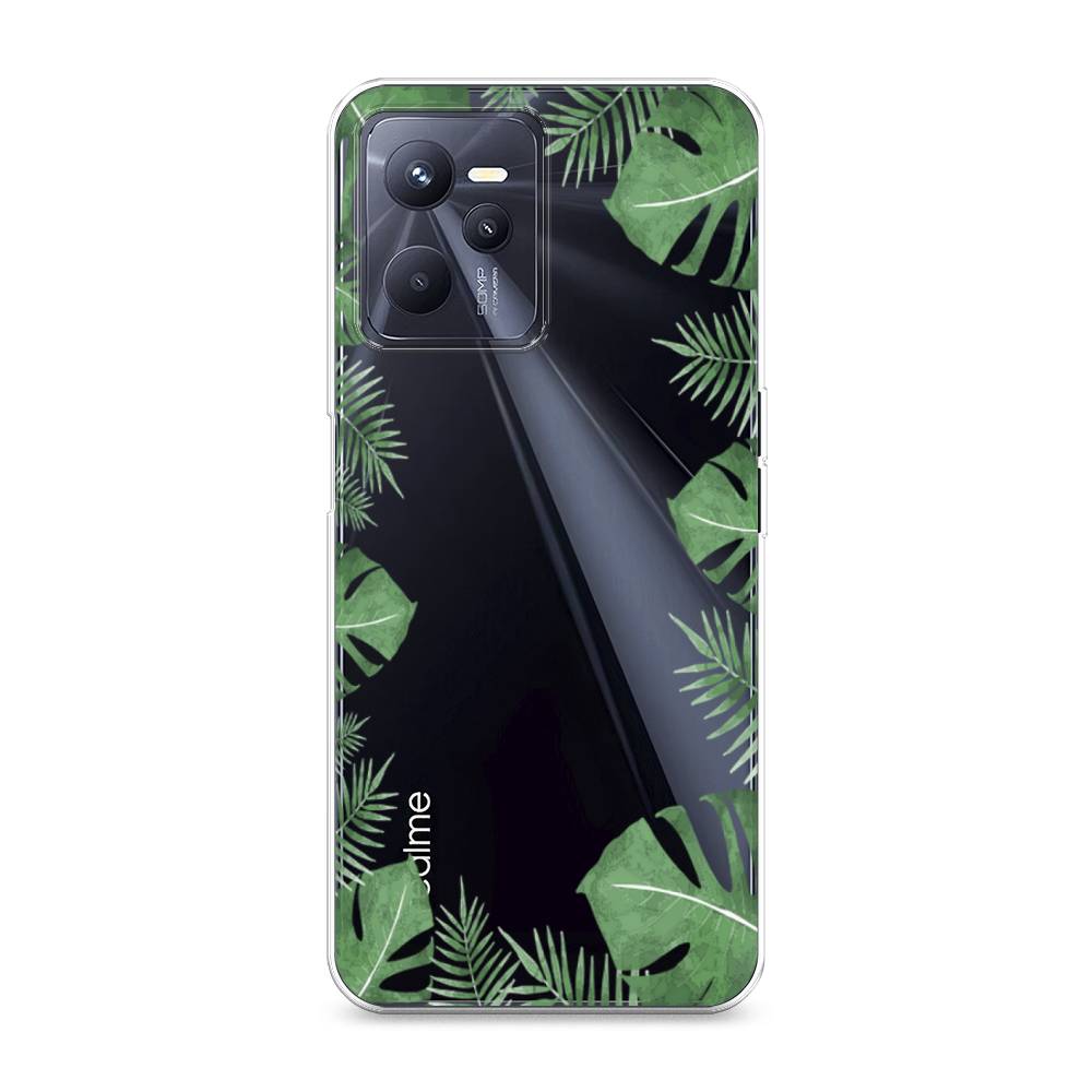 

Чехол Awog на Realme C35 "Листья папоротника рамка", Разноцветный, 259250-8