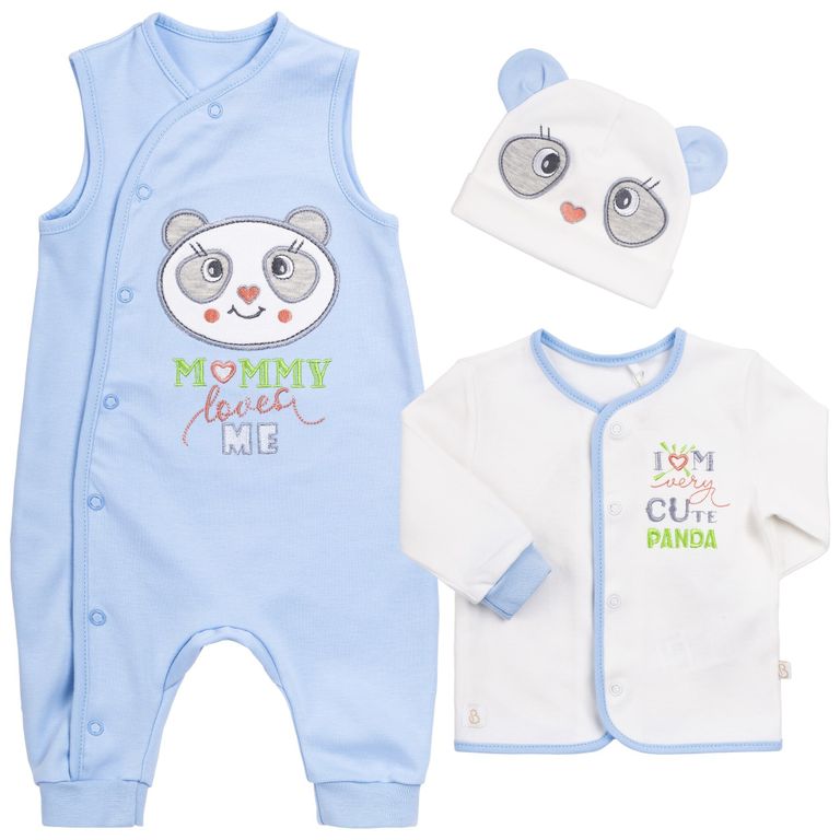 Комплект одежды детский Bembi КП186 цв. белый; голубой р. 56