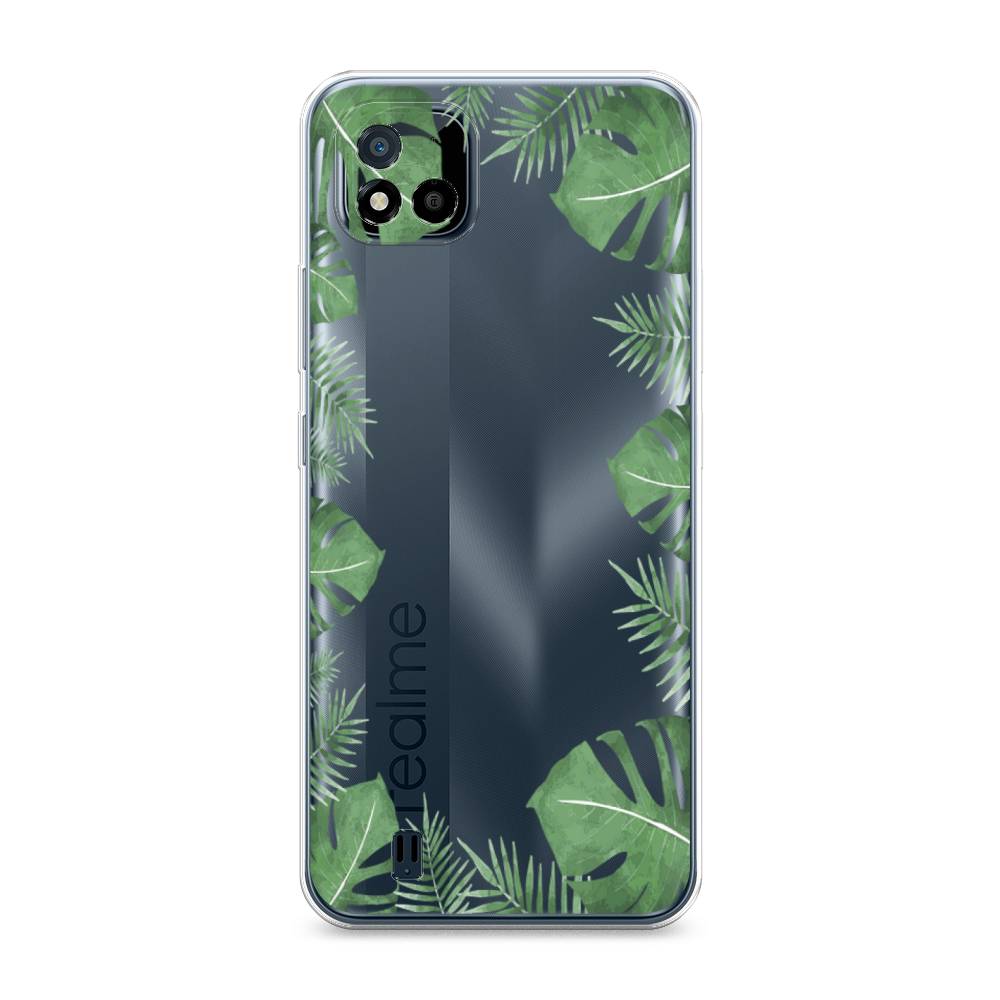 

Чехол Awog на Realme C11 (2021) "Листья папоротника рамка", Разноцветный, 257550-8