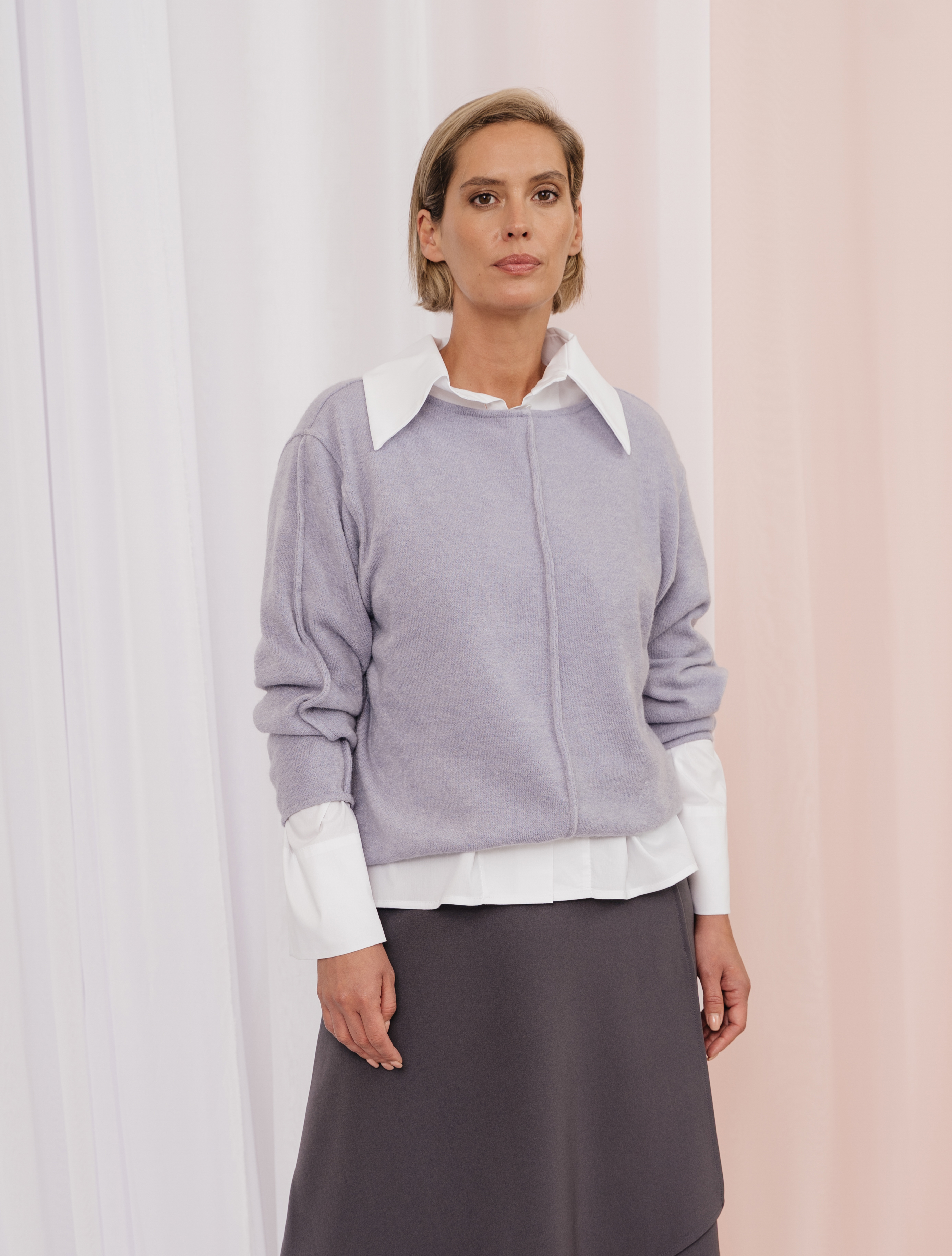 Джемпер женский Модный дом Виктории Тишиной Оливия серый M