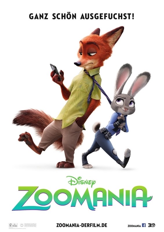 

Постер к мультфильму "Зверополис" (Zootopia) 50x70 см