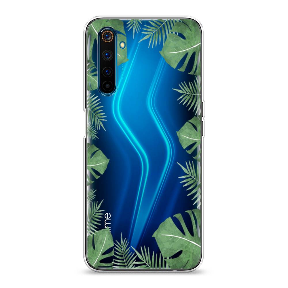 

Чехол Awog на Realme 6 Pro "Листья папоротника рамка", Разноцветный, 252850-8