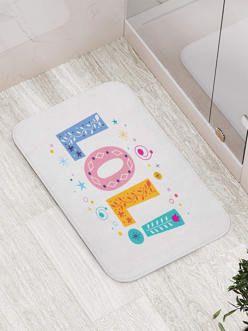 

Коврик противоскользящий для ванной, сауны, бассейна, 77х52 см bath_84356 JoyArty
