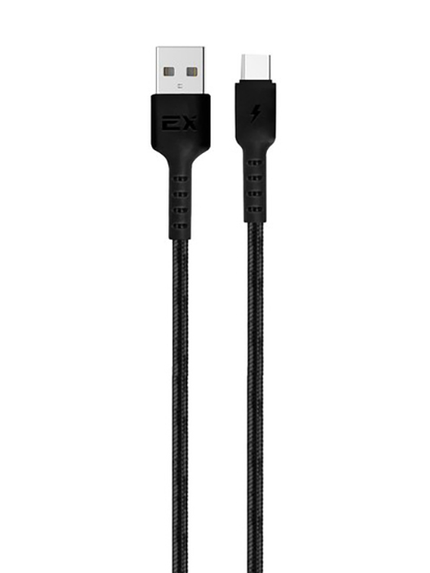 фото Кабель exployd flow usb - type-c 2.4a 1m nylon black ex-k-1269