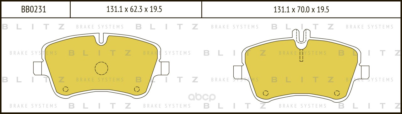 

Тормозные колодки BLITZ дисковые для Mercedes-Benz W203 2000- BB0231