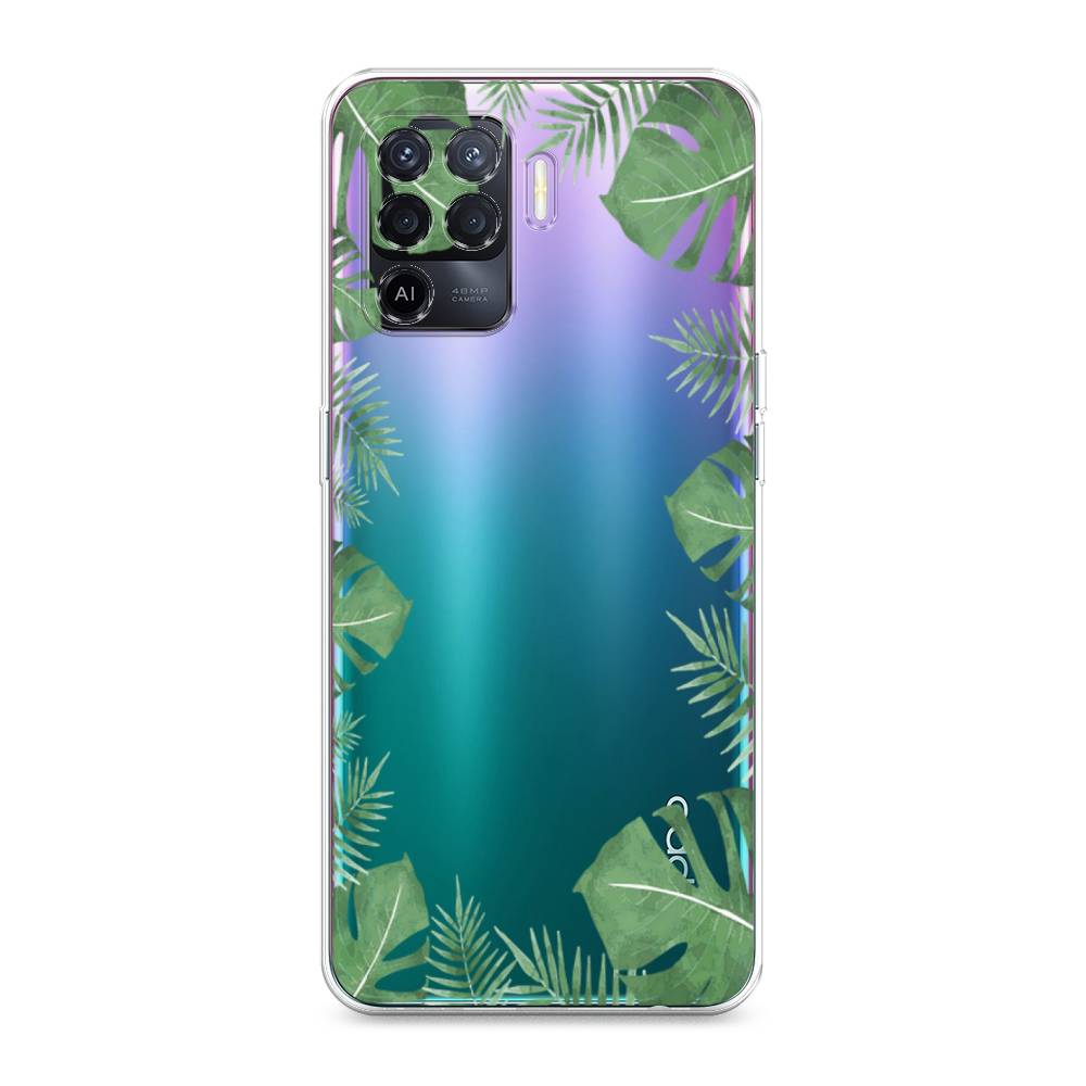 

Чехол Awog на Oppo Reno 5 Lite "Листья папоротника рамка", Разноцветный, 255150-8